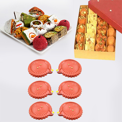 "Water Sensor Led Diya -6 Pcs, Sweets - Click here to View more details about this Product